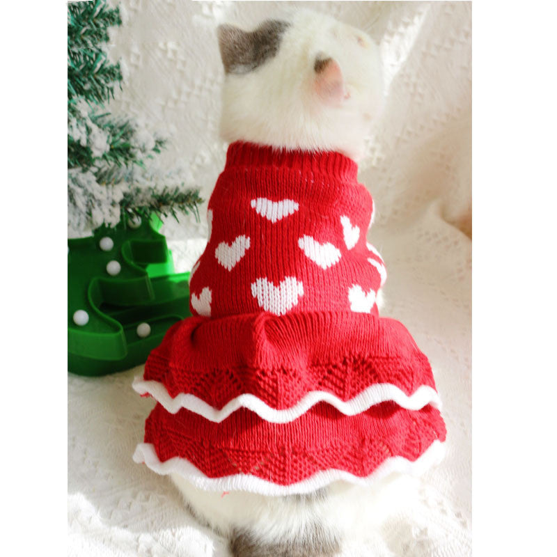 Warm Sweater Cat Christmas