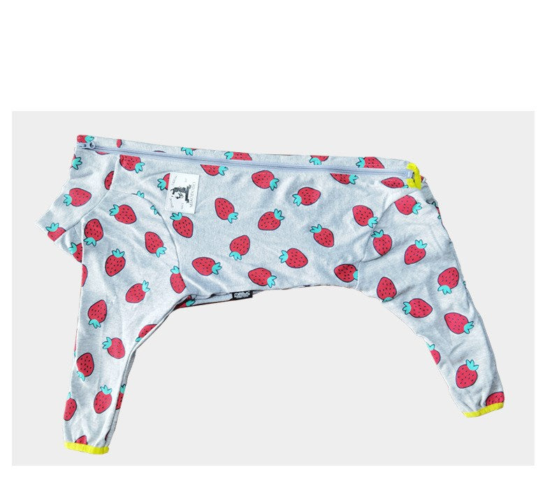 Pet cotton printed four-legged shirt