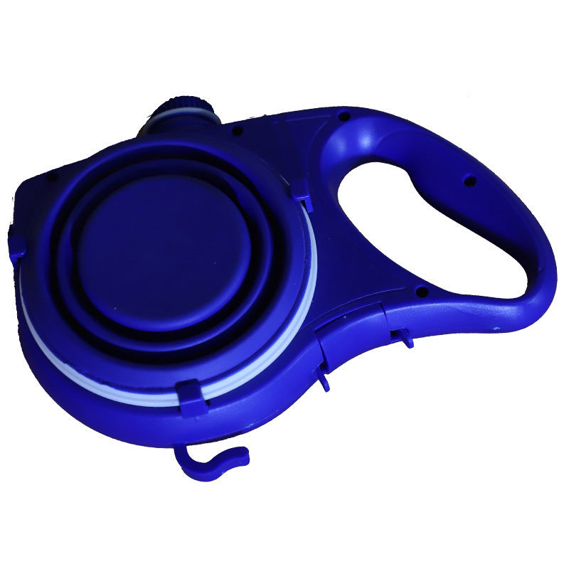 Portable Retractable Dog Leash with Foldable Water Bottle, Bowl, and Bags on super holder