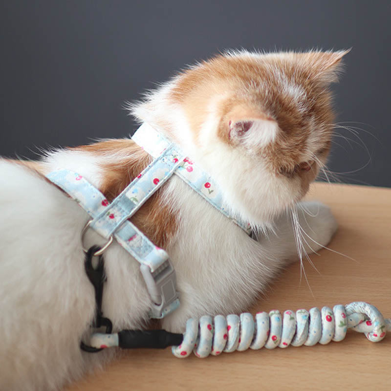Simple Pet Print Anti-choke Cat Leash