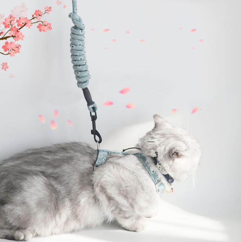 Simple Pet Print Anti-choke Cat Leash