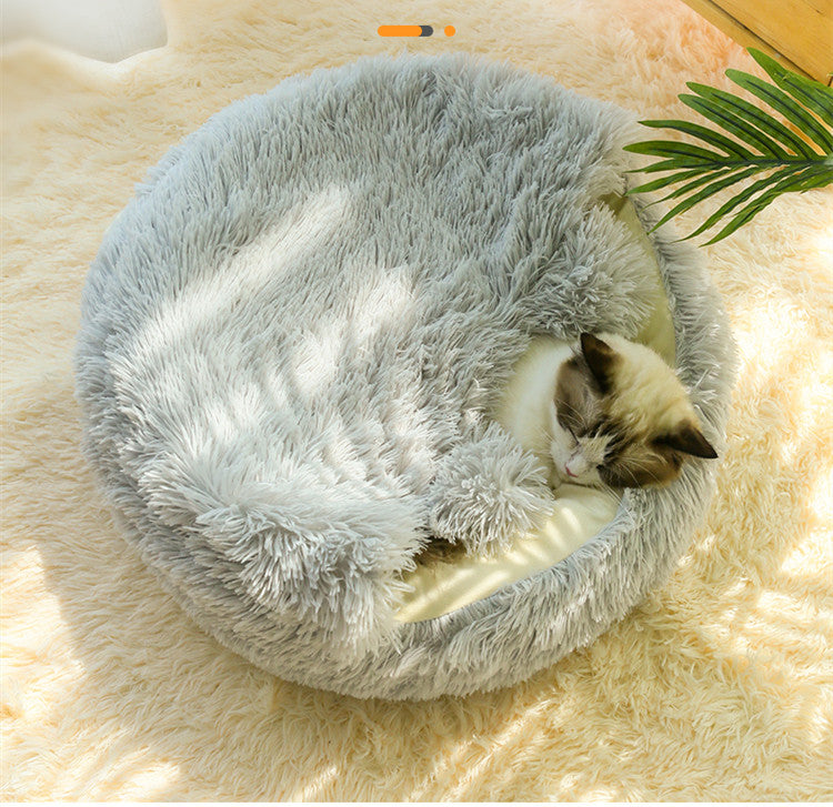 Winter Warmth Semi-closed Kitten Net Red Pet