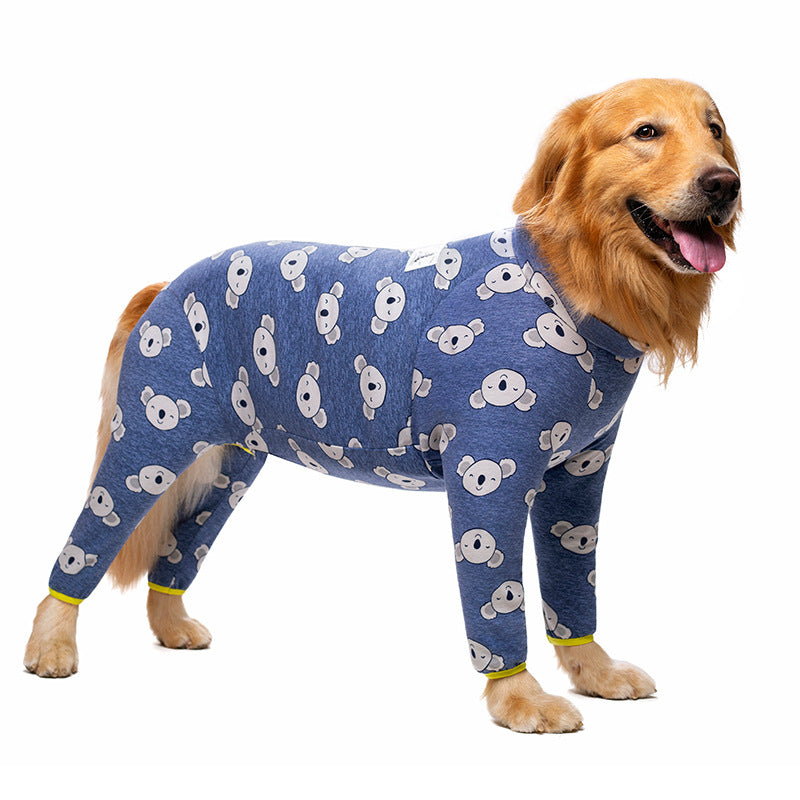 Pet cotton printed four-legged shirt