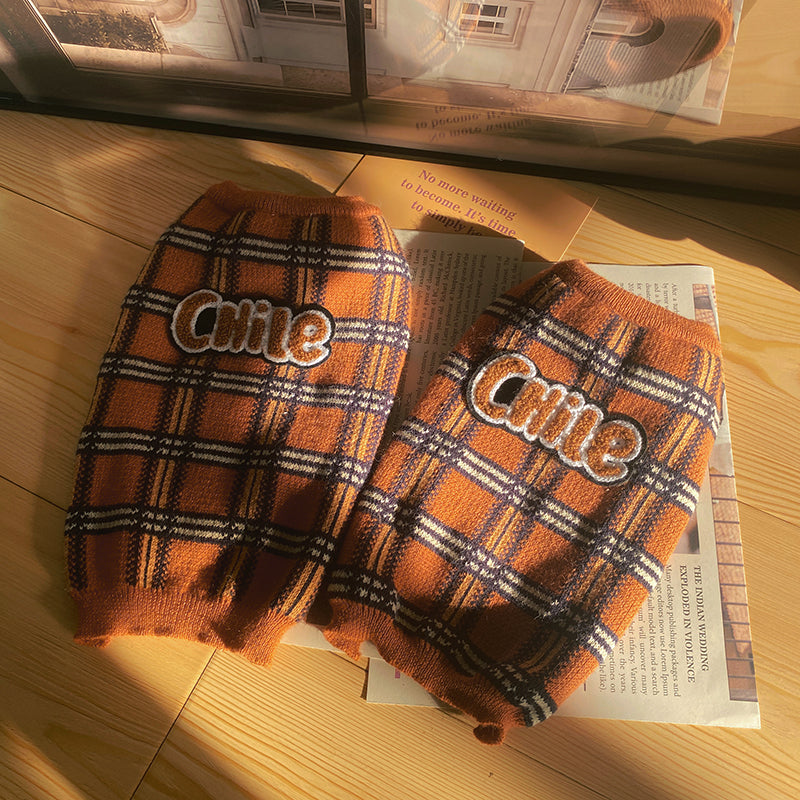 Vintage Plaid Pet Sweater