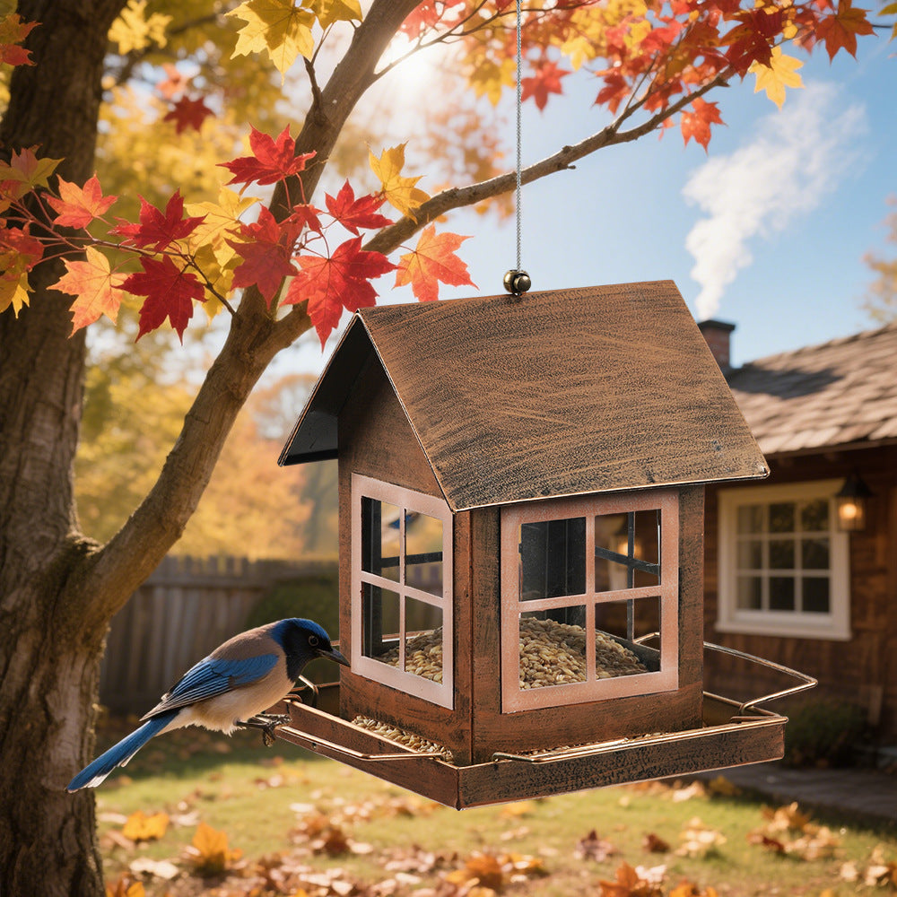 Hanging Outdoor Metal Bird Feeder