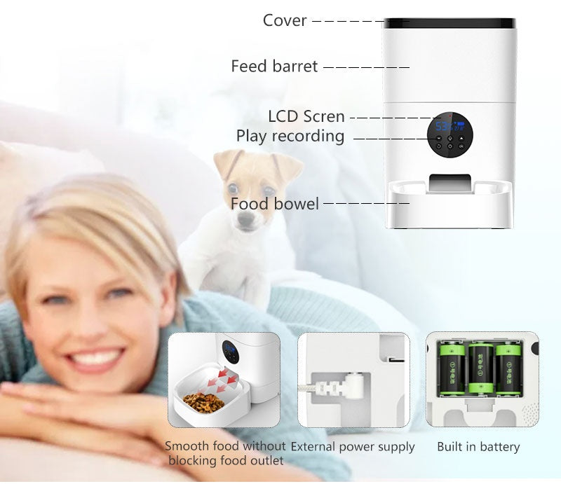 Automatic Pet Feeder WIFI Feeding Machine For Cats