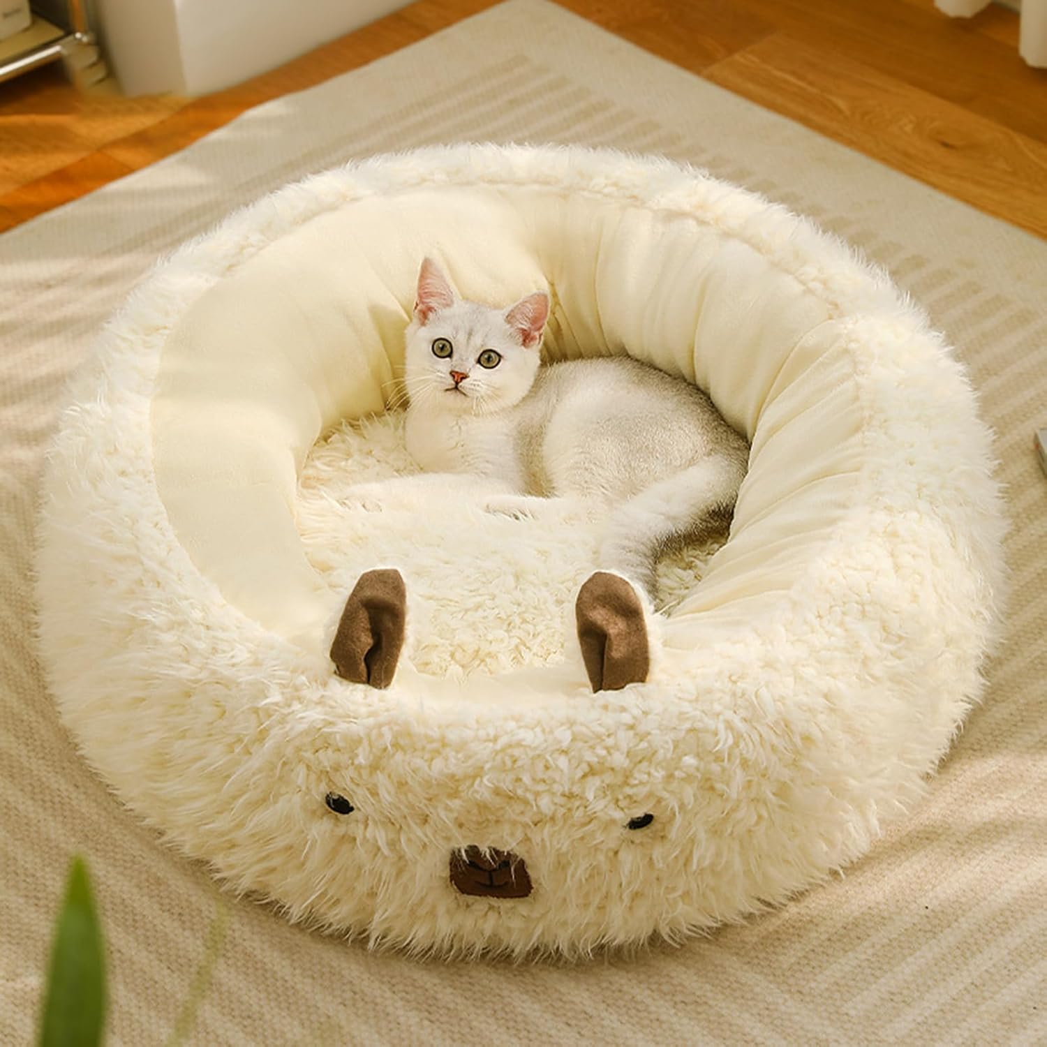 Cut Alpaca Pet Bed For Small Medium Large Cats