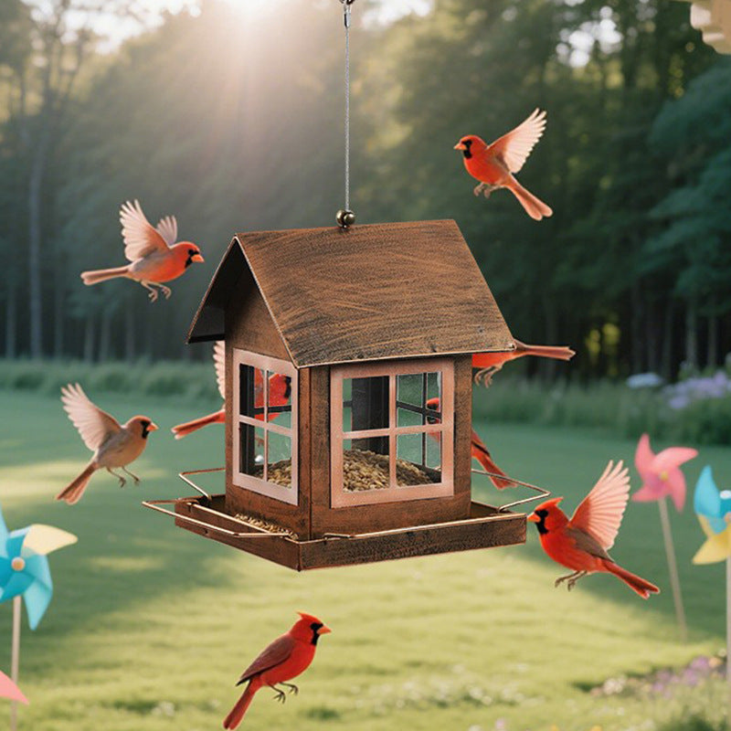 Hanging Outdoor Metal Bird Feeder