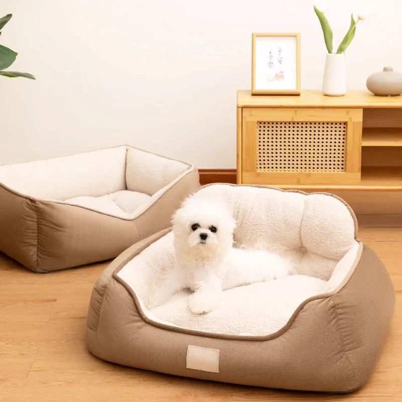 Cozy Plush Pet Bed Warm Washable