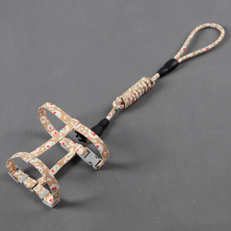 Simple Pet Print Anti-choke Cat Leash