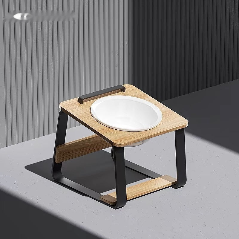 Ceramic Double Bowl Pet Water Feeding Bowl