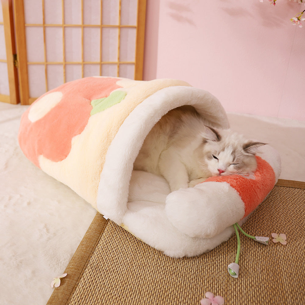Warm Semi-enclosed Dinosaur Cat Bed