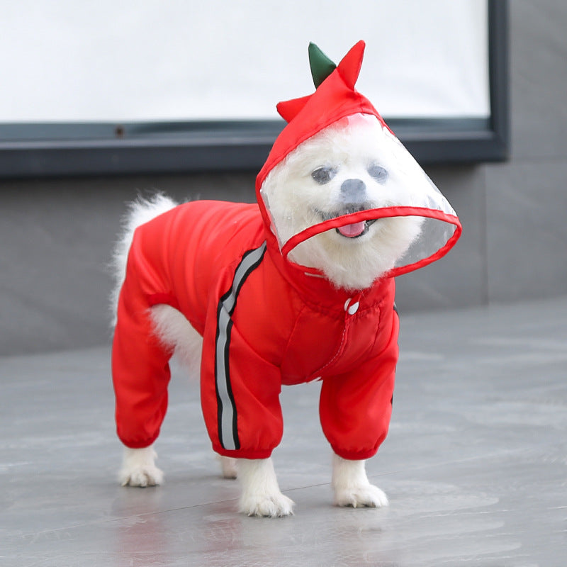 Four Legged Raincoat Pet Waterproof Clothing